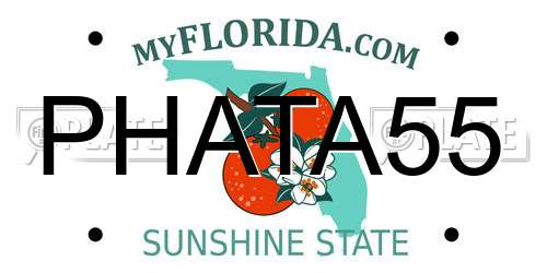 PHATA55 Florida License Plate