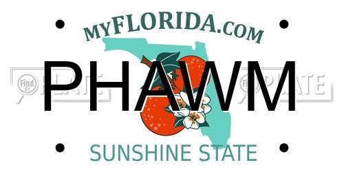 PHAWM Florida License Plate