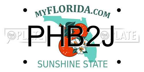PHB2J Florida License Plate