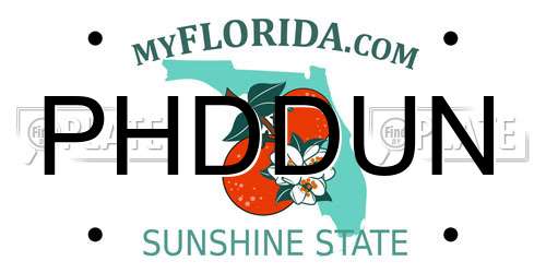 PHDDUN Florida License Plate