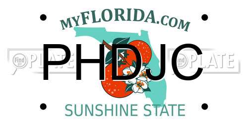 PHDJC Florida License Plate