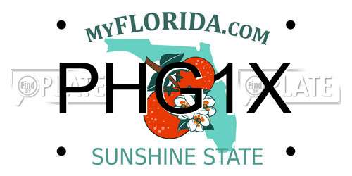 PHG1X Florida License Plate