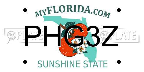 PHG3Z Florida License Plate