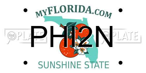PHI2N Florida License Plate