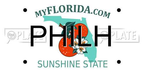 PHILH Florida License Plate
