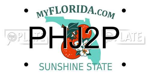 PHJ2P Florida License Plate
