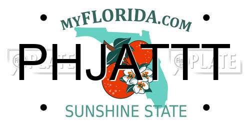 PHJATTT Florida License Plate