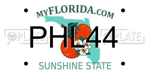 PHL44 Florida License Plate