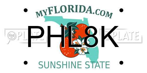 PHL8K Florida License Plate