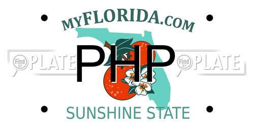 PHP Florida License Plate