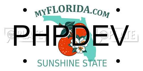 PHPDEV Florida License Plate