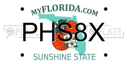 PHS8X Florida License Plate