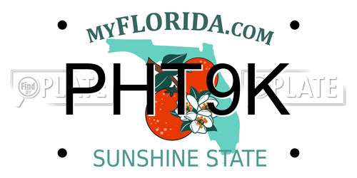 PHT9K Florida License Plate