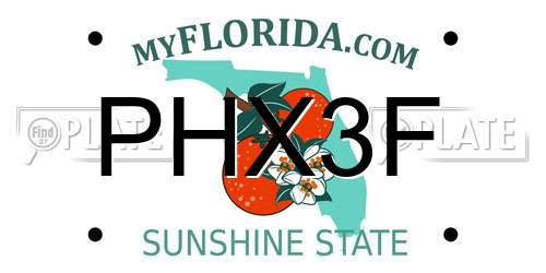 PHX3F Florida License Plate