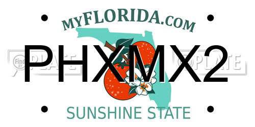 PHXMX2 Florida License Plate