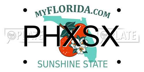 PHXSX Florida License Plate