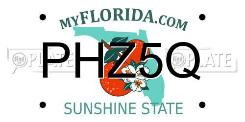 PHZ5Q Florida License Plate
