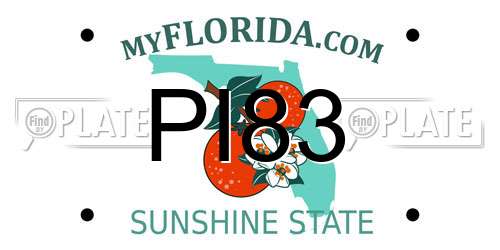 PI83 Florida License Plate