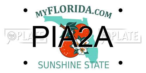 PIA2A Florida License Plate