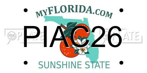 PIAC26 Florida License Plate