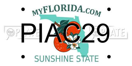 PIAC29 Florida License Plate
