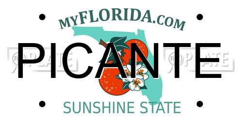 PICANTE Florida License Plate