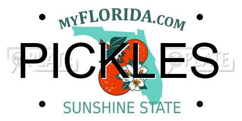 PICKLES Florida License Plate