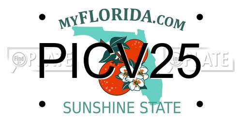 PICV25 Florida License Plate
