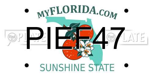 PIEF47 Florida License Plate