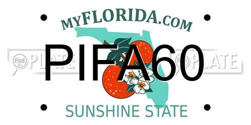 PIFA60 Florida License Plate