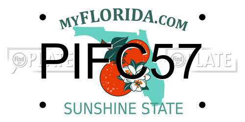 PIFC57 Florida License Plate