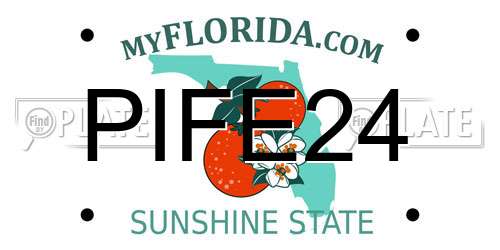 PIFE24 Florida License Plate