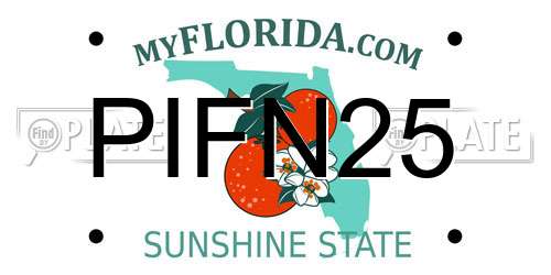 PIFN25 Florida License Plate