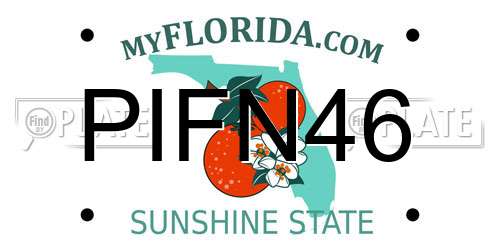 PIFN46 Florida License Plate