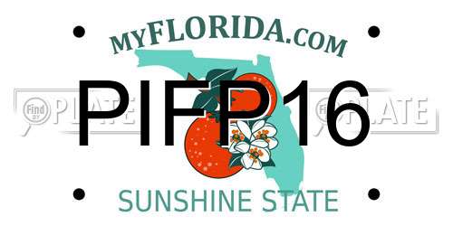 PIFP16 Florida License Plate