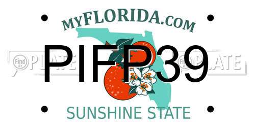 PIFP39 Florida License Plate