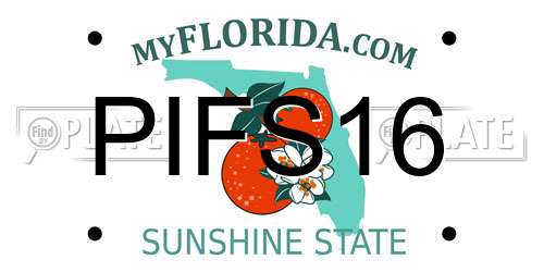 PIFS16 Florida License Plate