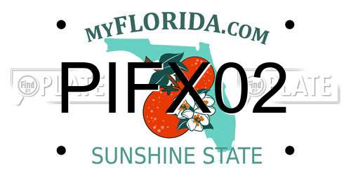 PIFX02 Florida License Plate
