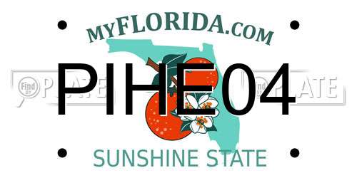 PIHE04 Florida License Plate