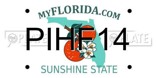 PIHF14 Florida License Plate