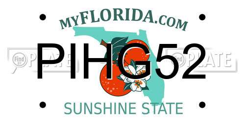 PIHG52 Florida License Plate
