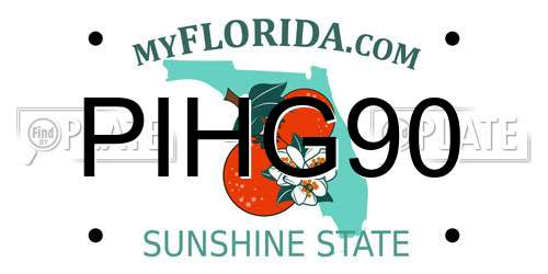 PIHG90 Florida License Plate