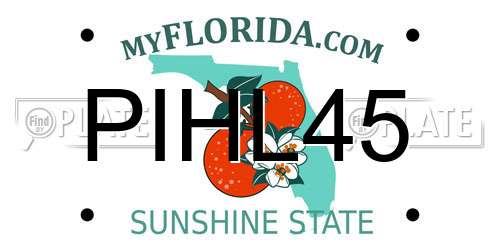 PIHL45 Florida License Plate