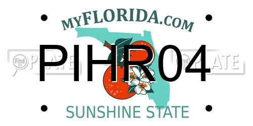 PIHR04 Florida License Plate