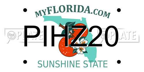 PIHZ20 Florida License Plate