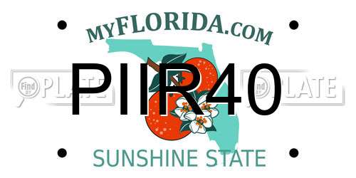 PIIR40 Florida License Plate