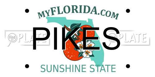 PIKES Florida License Plate