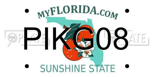 PIKG08 Florida License Plate