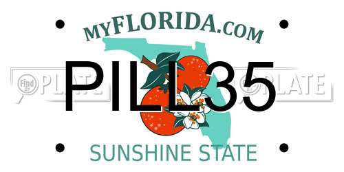 PILL35 Florida License Plate