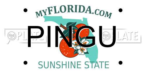 PINGU Florida License Plate